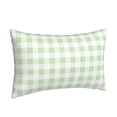 thumbnail image 2 of Bixox Pistachio Green Checkboard Printed Pillow Protector,Super Soft Ideal for Home,Guests,Rentals - 20"x30", 2 of 8