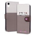thumbnail image 1 of Compatible avec iPhone XR Étui Portefeuille Motif Animaux Mignons avec Fentes pour Cartes Couverture Rabattable, 1 of 5