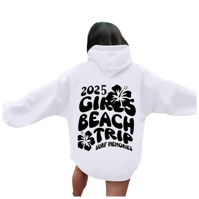 Chandail à Capuche Graphique à Lettres pour Femmes, Chandail à Manches Longues, Manteau à Col Rabattu, Tunique Longue, Chandail à Capuche, Veste d'Hiver