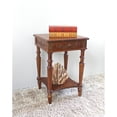 thumbnail image 2 of Windsor Carved Wood Wooden Square Table with Drawer - Walnut, 2 of 2