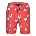 thumbnail image 4 of Naloa Cartoon Rooster Men's Beach Shorts, Surfing shorts, Swim trunks, Quick Dry Swim Trunks for Surfing Beach Fun - Small, 4 of 9