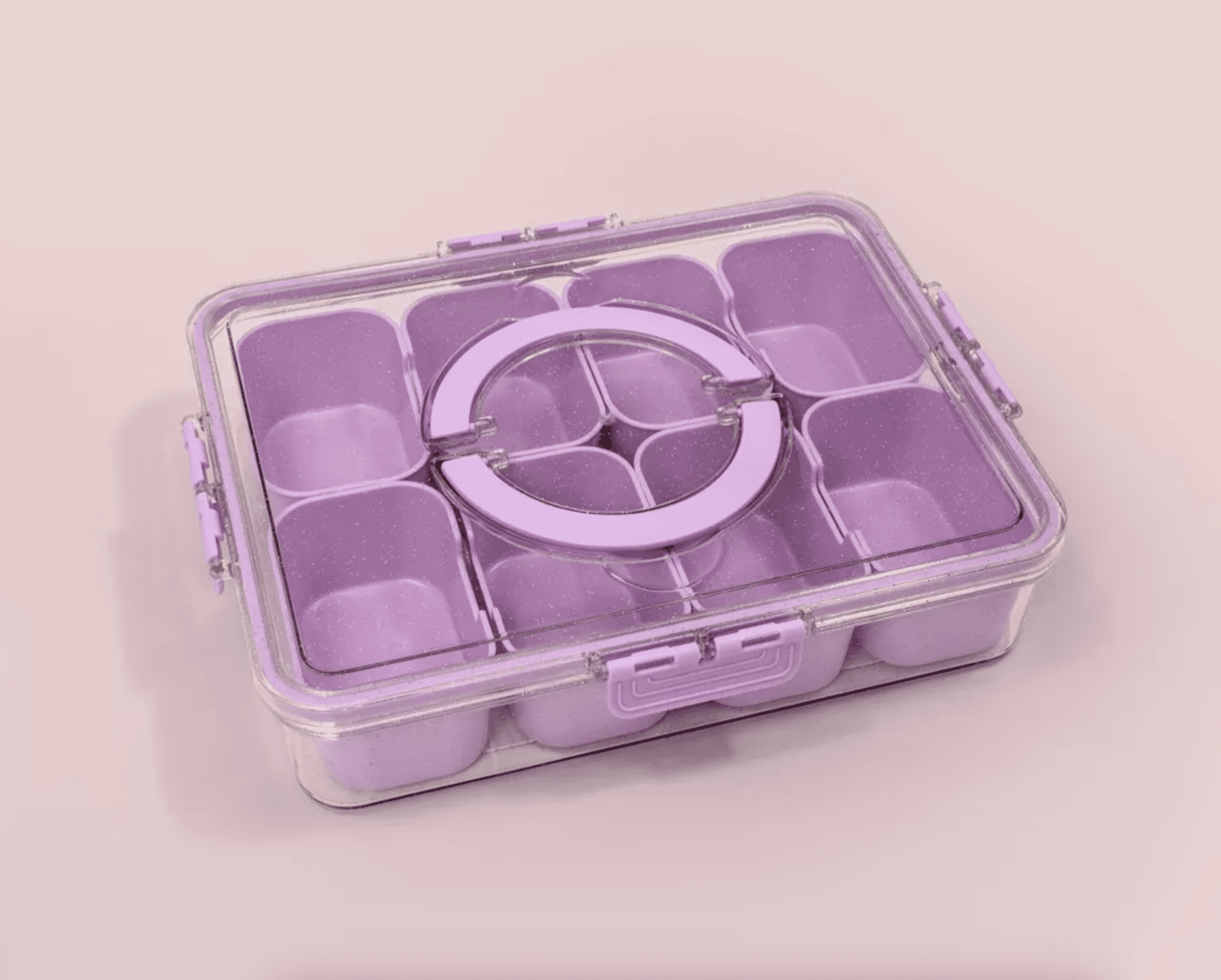 Cook With Color Sparkle Snack Box Food Storage Container - Purple