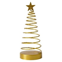 Hoosue Christmas Tree Lamp, 13 Inch Battery&USB Powered Spiral Christmas Tree Lava Lamp with Star Topper, Christmas Tree Light for Home Bedroom Xmas Decoration (B)