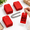 Red, variant on 200 Count Yellow 4 3/4" x 2 3/8" Plastic Heavy Duty Shipping Tags with Pre-Attached Wire