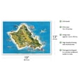 thumbnail image 2 of The Island of Oahu Hawaii - Vintage Pictorial Map by Ray Lanterman c.1962 - Master Art Print (Unframed) 13in x 19in, 2 of 4