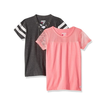- Varsity Stripe and Mesh Tees, 2-Pack (Little Girls & Big Girls)