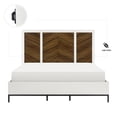 thumbnail image 3 of Lexicon Oslo Wood California King Bed in 2-Tone Finish (White and Walnut), 3 of 6