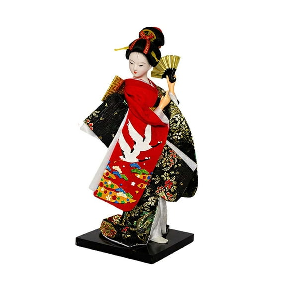 deevoka Japanese Geisha Kimono Doll 25cm Asian Kabuki Figure for Living Room Bedroom
