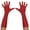 Red Long, variant on Superhero Gloves Adult Costume Accessory Grey Long - One Size
