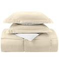 thumbnail image 2 of Clara Clark Luxury Soft Down Alternative Reversible Comforter Set, Queen, White/Cream, All Season, 3 Piece, 2 of 5