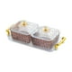 thumbnail image 3 of Platos para servir aperitivos de frutos secos, tarros para galletas y recipientes para condimentos para hoteles. Cuadrícula de gris humo 2, 3 of 9