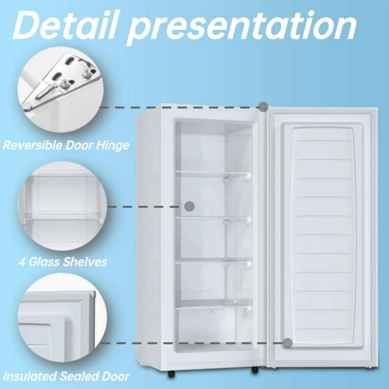 Auseo, Upright Freezer, 7 Cu. ft., Garage Ready Deep Freezer