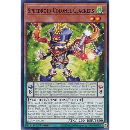 YuGiOh Supreme Darkness Common Speedroid Colonel Clackers SUDA-EN006