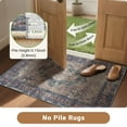 thumbnail image 2 of 8'x10' Area Rugs for Living Room, Machine Washable No-Pile Non-Slip Soft Vintage Rugs, Indoor Print Bohemian Distressed Carpet, Purple, 2 of 9