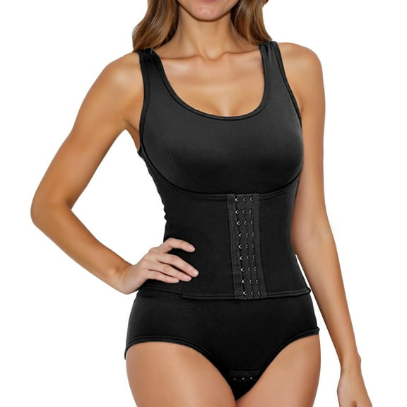 TIANZEN Women's Shapewear Bodysuit High Waist Seamless Tummy Girdle For Everyday Wear Comfortable Open Crotch Design Camisole Top with Bra Womens plus Bodysuit Compression Body Suit Women