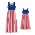 thumbnail image 6 of Mommy and Me Matching Outfits Stars And Stripes 4th of July Dress Sleeveless Crewneck Sundress Patriotic Dresses for Women Girls, 6 of 6