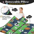 thumbnail image 3 of Green Striped Sports Balls Pattern Toddler Nap Mats for Kids Preschool,Sleeping Mat Bag or Kids,Toddler Sleeping Bag,Toddler Nap Mat or Daycare, 3 of 6