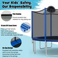 thumbnail image 5 of Infans 12FT Outdoor Large Trampoline Safety Enclosure Net w/ Basketball Hoop Stepper, 5 of 7