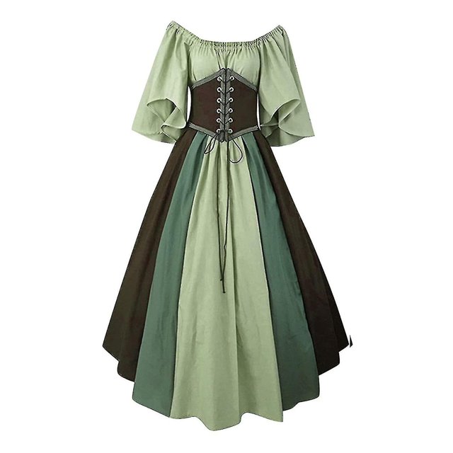 Nuevo vestido Maxi Medieval renacentista de Cosplay, vestido Maxi de princesa Retro Medieval, vestido gótico tradicional para niña y mujer