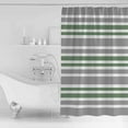 thumbnail image 4 of Extra Long Shower Curtain 72x96 Inch, Sage Green Grey Striped Shower Curtain Waterproof Bathroom Decor Horizontal Lines Simple Minimalist Fabric Bath Curtain Set Accessories with Hooks, 4 of 6