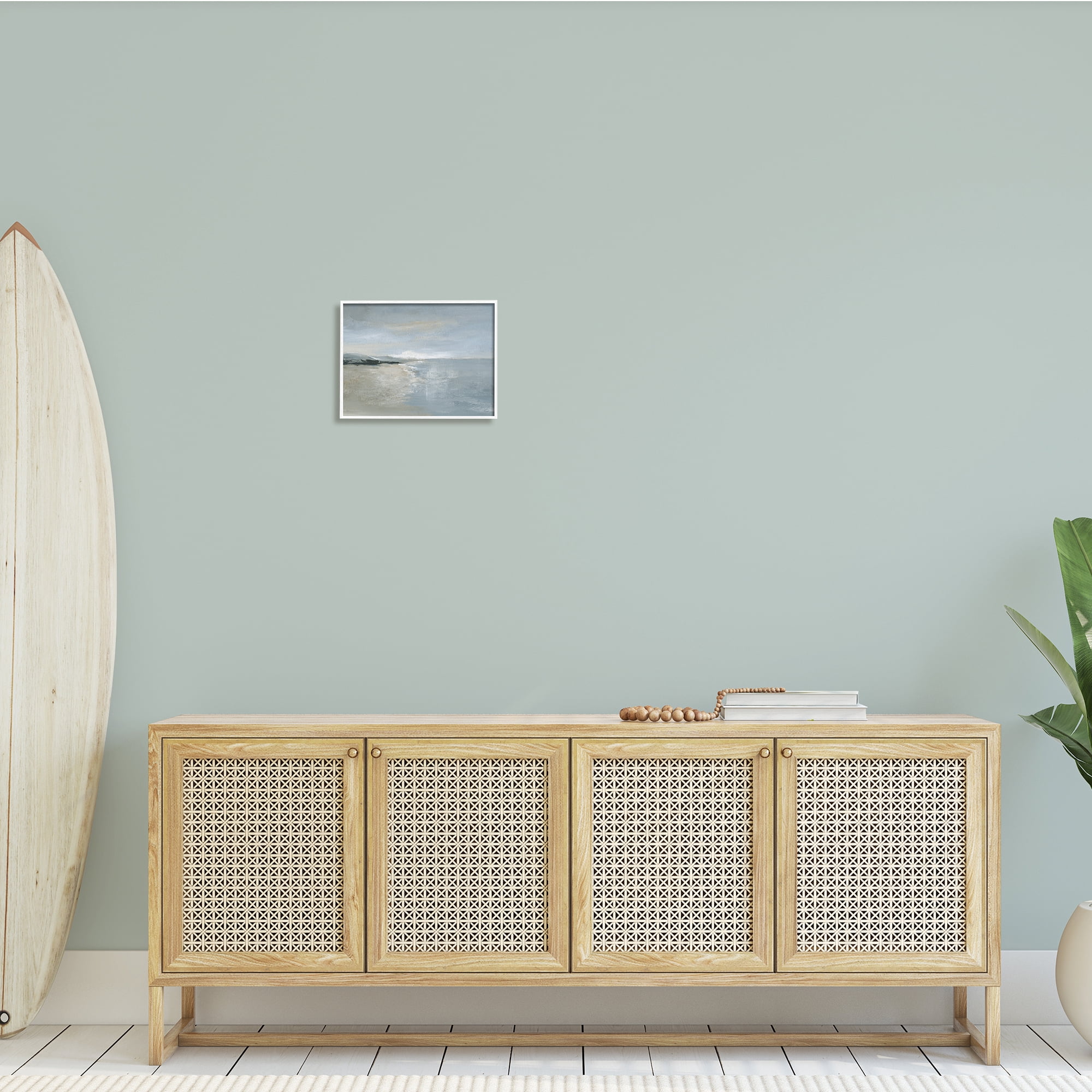 Stupell Indtries Murky Sky Beach Coast Abstract Landscape Cloudy Horizon,14 x 11,Design by Nan