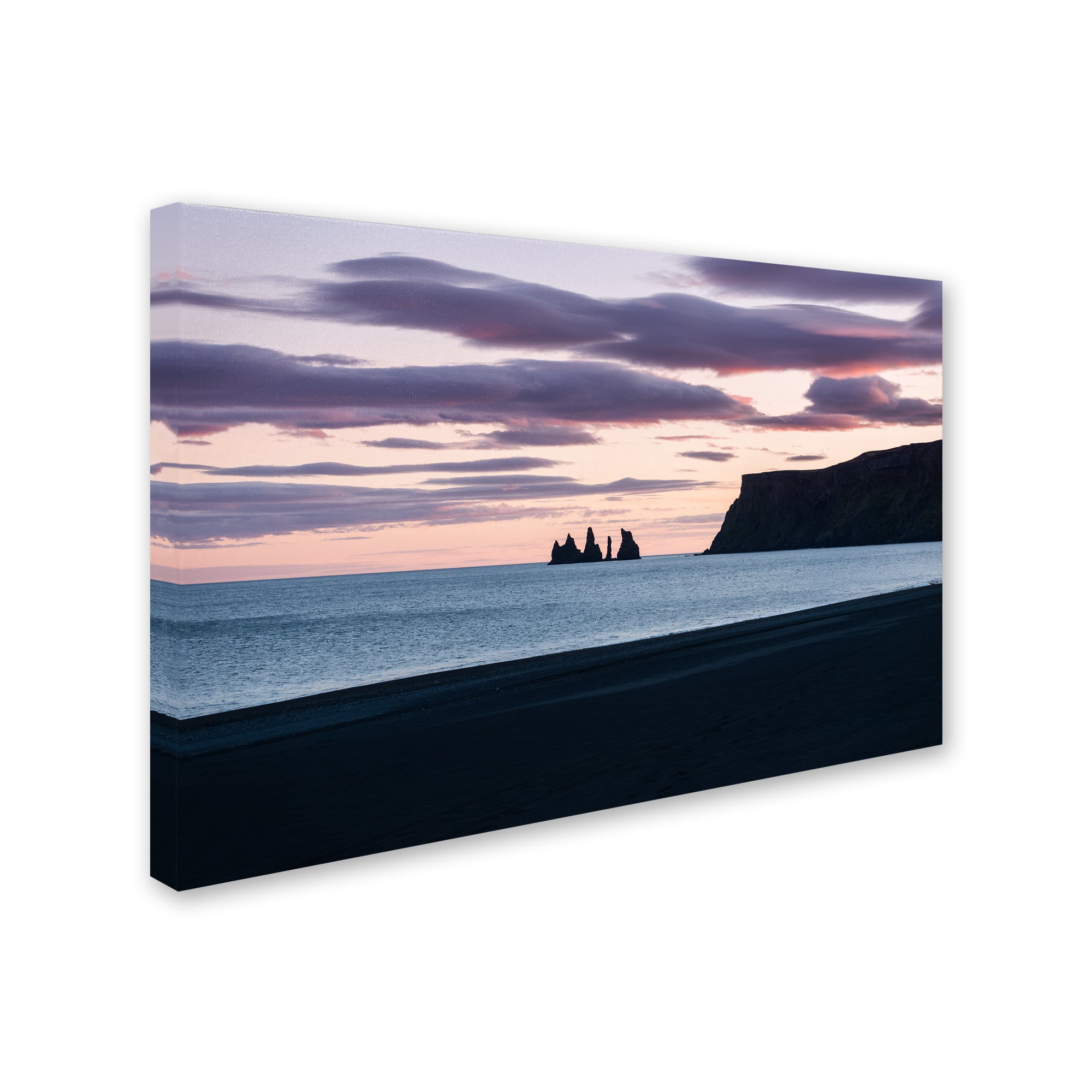 Trademark Fine Art 'Night Falls on Reynisdrangar' Canvas Art by Philippe Sainte-Laudy