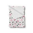 thumbnail image 2 of Flamingo Soft Flannel Fleece Throw Blanket, Watercolor Art Flamingos with Flower Motifs Coconut Tree Leaves Triangles, Cozy Plush for Indoor and Outdoor Use, 50" x 70", Black Pink Cream, by Ambesonne, 2 of 5