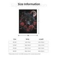 thumbnail image 5 of Disketp Rose Full Moon Black Wolf Cozy Flannel Fleece Throw Blanket: Has a velvety texture for All Seasons - Perfect for Women, Men, & Kids"80"x60", 5 of 6
