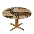 thumbnail image 3 of WYYP Deer Antlers Floral Design Round Tablecloth Waterproof 100% Polyester Fiber White, 3 of 8
