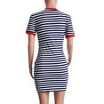 thumbnail image 5 of Henpk Summer Dresses for Women Striped T Shirt Dress Casual Midi Dress Short Sleeve Sundress with Pockets Stripe Print Fashion Dress Short Sleeve Mini Dress Red XXXL, 5 of 9