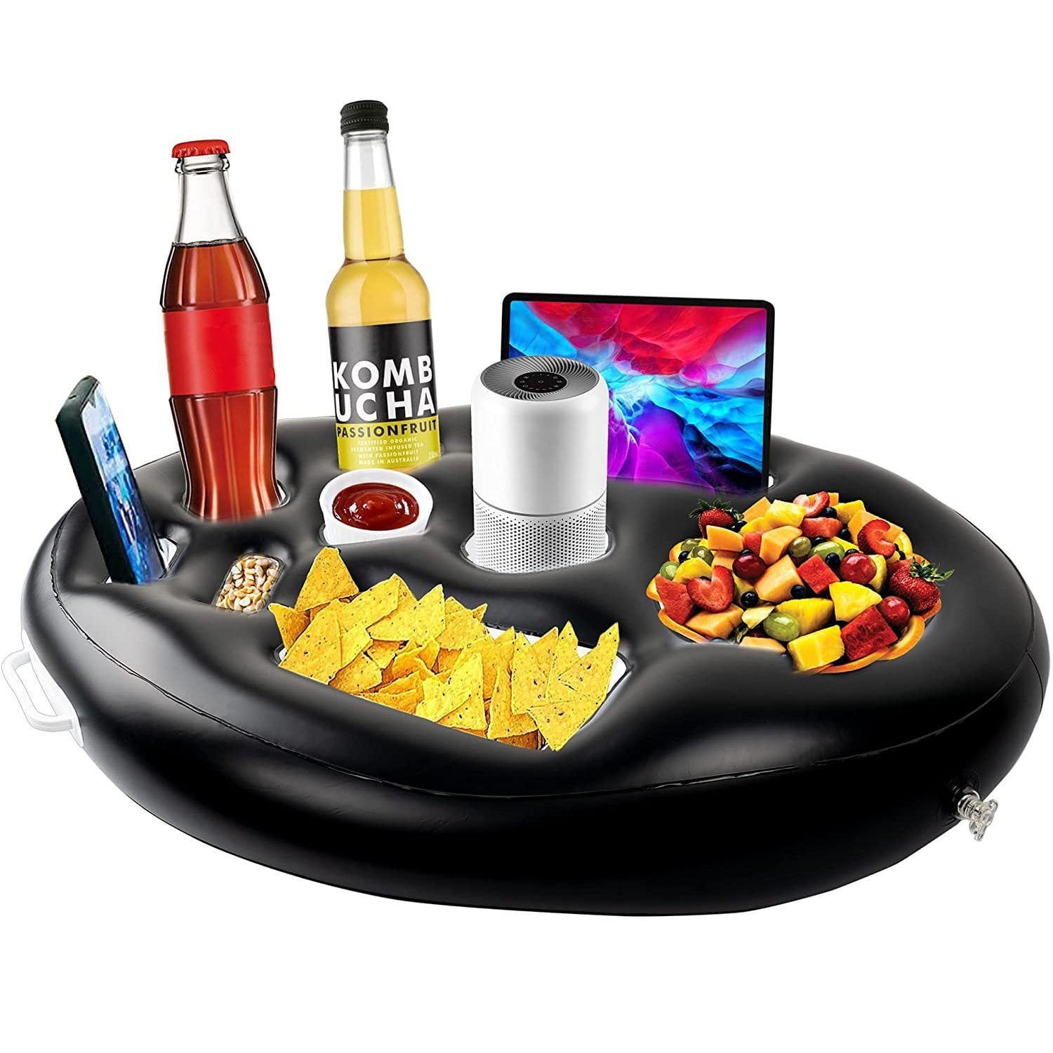 Cumka Inflatable Floating Drink Holder Pool Accessories with 8 Holes