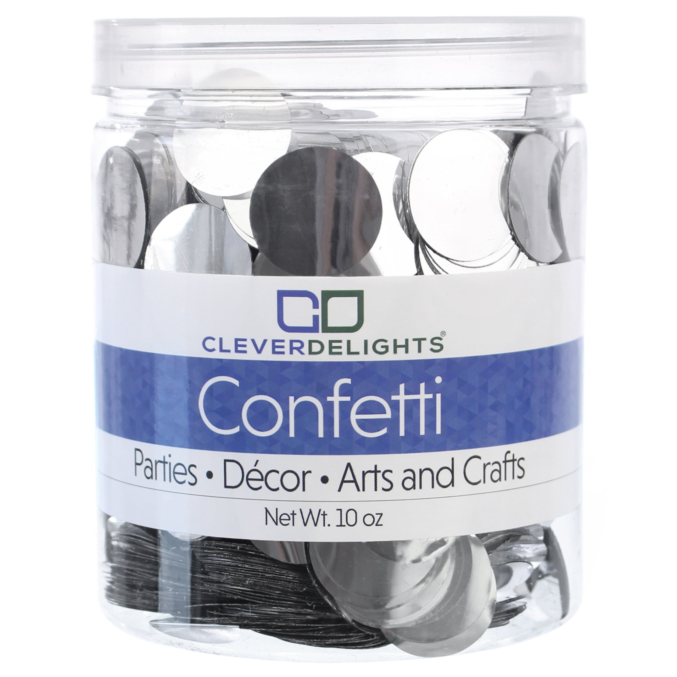 4 Pack - CleverDelights Confetti Poppers - Metallic Gold Silver