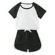 thumbnail image 1 of Odeerbi 1-11 Años Conjuntos de Pijama de Verano Para Niños Y Niñas Camisa de Raglán de Algodón de Manga Corta Pantalón Corto Conjunto de Dos Piezas Suave, 1 of 4