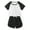 Black, variant on 2025 Summer Baby Girls Children's Clothing Kids Clothes Tracksuit Cotton Sets T Shirts Tops+Pants