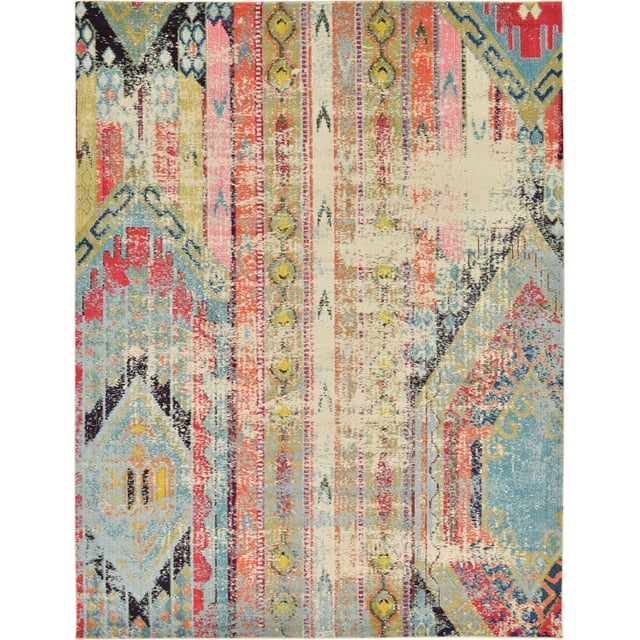 Unique Loom Sedona Distressed Southwestern Area Rug, 9 x 12 Feet, Multi/Beige