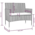 thumbnail image 2 of vidaXL Patio Lounge Set Outdoor Sectional Sofa Set Garden Loveseat Poly Rattan, 2 of 11