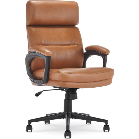 Click365 Classic Executive Office Chair Bonded Leather Cognac