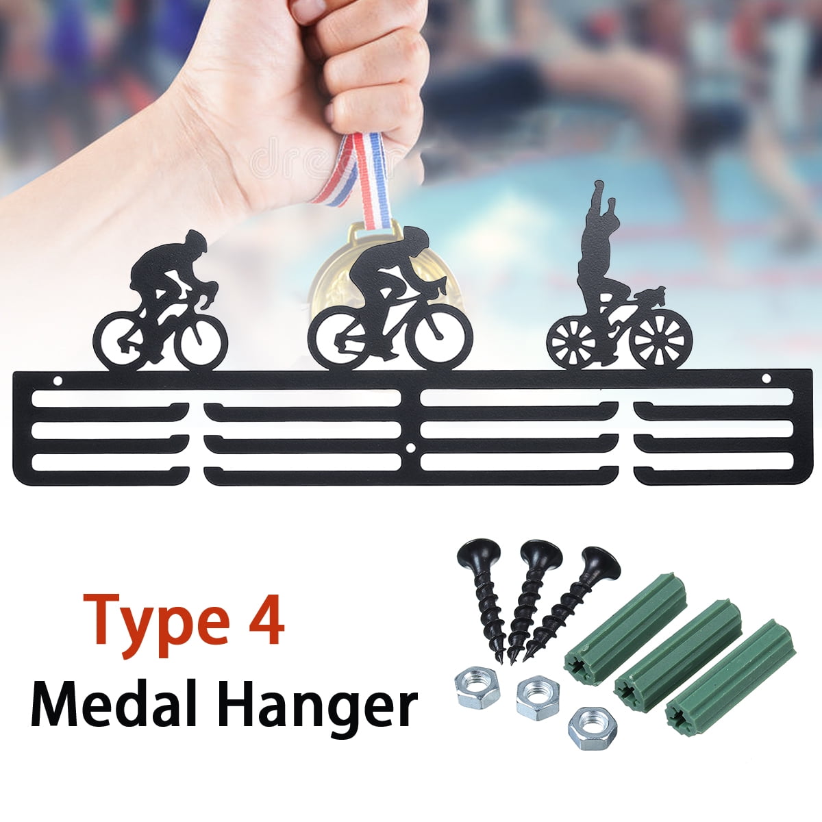 Level 6 Gymnastics Gymnasts Medal Sports Display Hanger Holder Rack for Wall 
