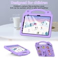 thumbnail image 3 of Aminegg Kid Shockproof Cover w/ Strap Pencil Holder Rugged Strong Case for iPad 10th Gen 10.9 Purple, 3 of 6