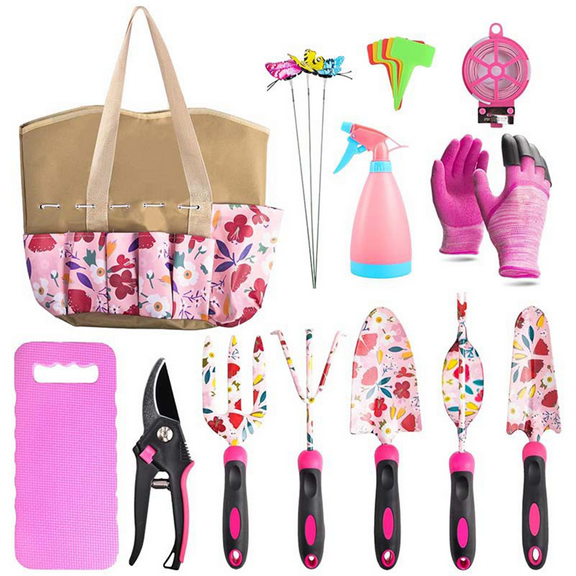 YNERC 20Pcs Garden Tools Set Succulent Tools Set, Heavy Duty Aluminum Manual Garden Kit Outdoor Gardening Gifts Tools for Men Women