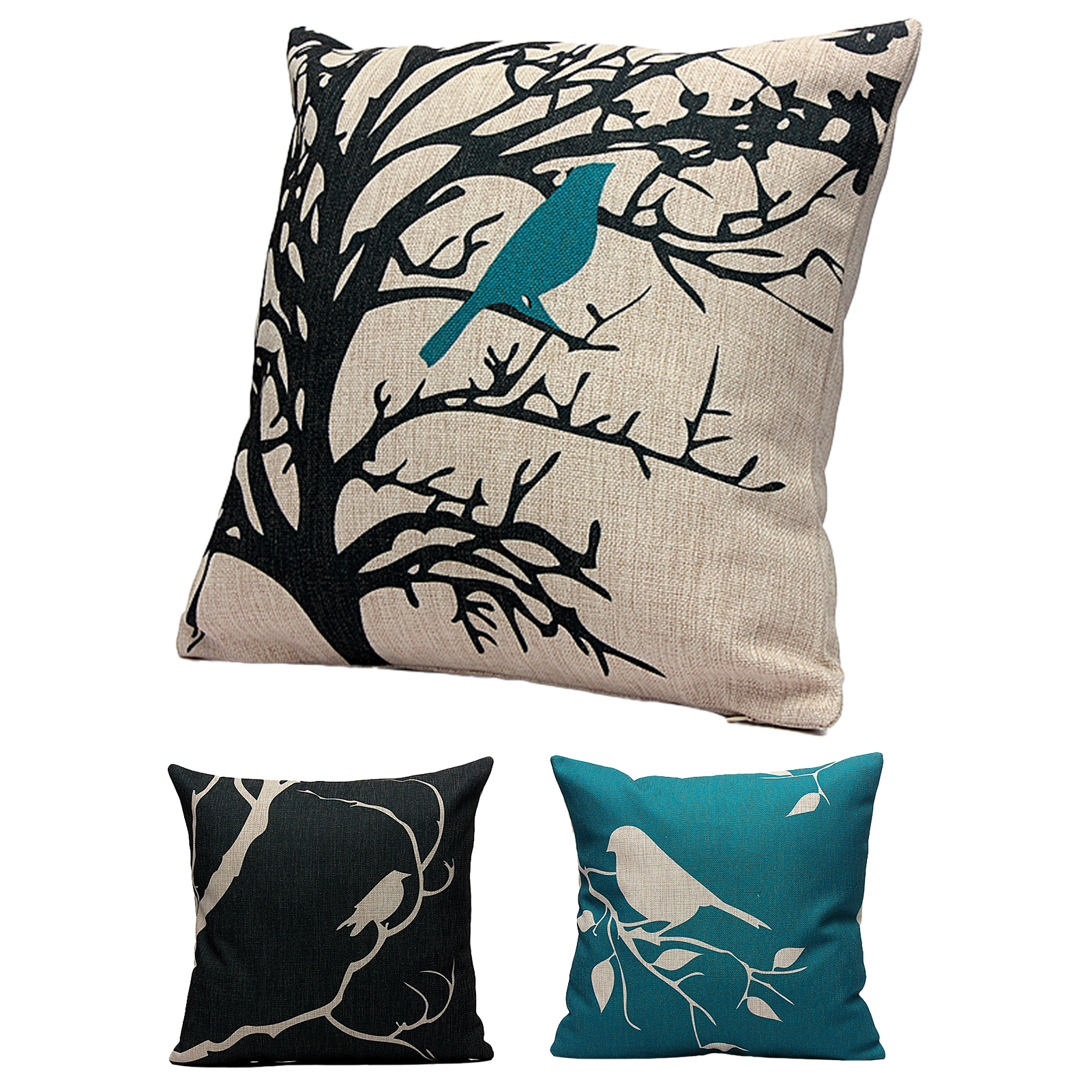Dream Lifestyle Bird Throw Pillow Cover, Bird Sitting on Tree Branch