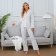 thumbnail image 2 of Richie House Women's Knit Flannel Printed Pajama Set with Pants S-XXXL RHW2843-C-S, 2 of 7