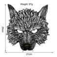 thumbnail image 3 of Máscara de lobo de Halloween media cara máscara de hombre lobo máscara de animal máscara para cosplay disfraz, 3 of 5