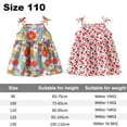 thumbnail image 2 of Vestido de playa de verano para niñas, vestido de fiesta floral con tirantes, vestido sin mangas de fiesta para niñas, 110 cm, 2 of 5