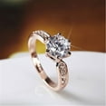 thumbnail image 7 of Rings for Men Rose Gold Six Prong Diamond Ring Wedding Rings Valentine's Day Gifts Clearance, 7 of 7