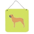 thumbnail image 1 of Bullmastiff Checkerboard Green Wall or Door Hanging Prints, 1 of 1