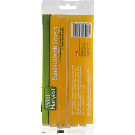 Wild Harvest Sanded Perch Covers for Small Birds, 6 Ct