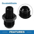 thumbnail image 4 of Unique Bargains Male Flare Reducer Hose Fitting Adapter TF-AN8-1/4 NPT Fuel Line Connector Aluminum Black, 4 of 6