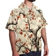 thumbnail image 2 of Tree Men's Casual Spread Collar Hawaiian Short Sleeve Button Down Summer Beach Tops, 2 of 6
