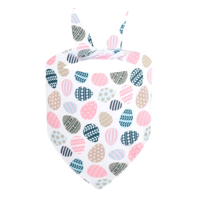 TIELUTT Easter Bib Colorful Scarf Unisex Durable Triangular Double Bib/handkerchief Suitable For Puppies. Rhinestone Choker Dog Choker Chain Necklace with Name Pet Supplies